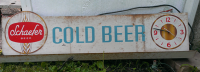 Schaefer Beer sign