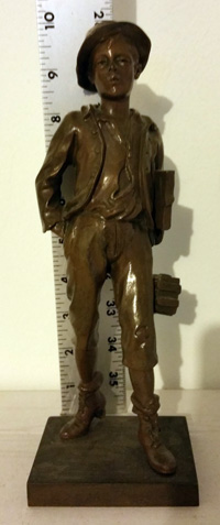 Copy of Marcel Debut's L'Ecolier statue