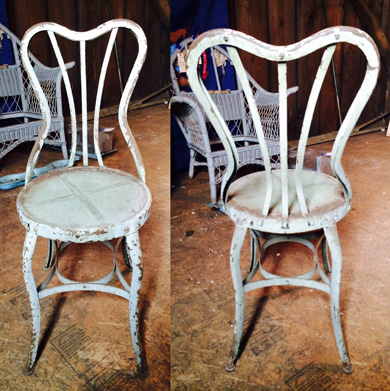 Metal Ice Cream Parlor Chairs