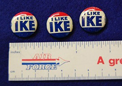 I Like Ike pinback buttons