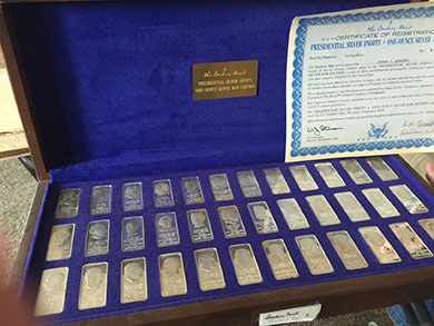 Danbury Mint Presidential Silver Ingots