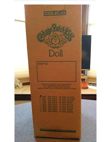 Cabbage Patch Doll shipping box