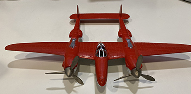 Toy Hubley P-38 fighter plane